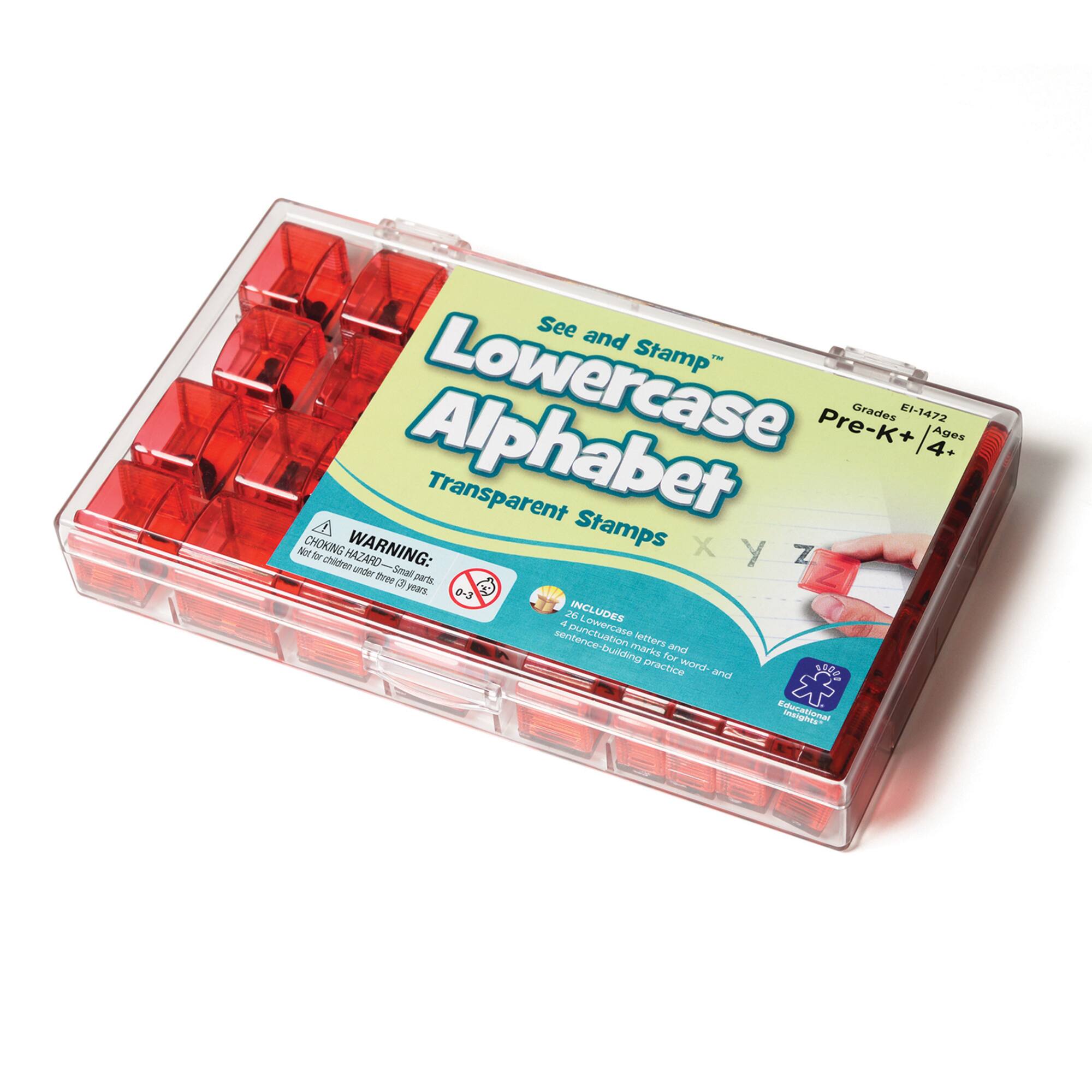 Educational Insights® See and Stamp Alphabet Transparent Stamps, Lowercase 2 Sets of 52